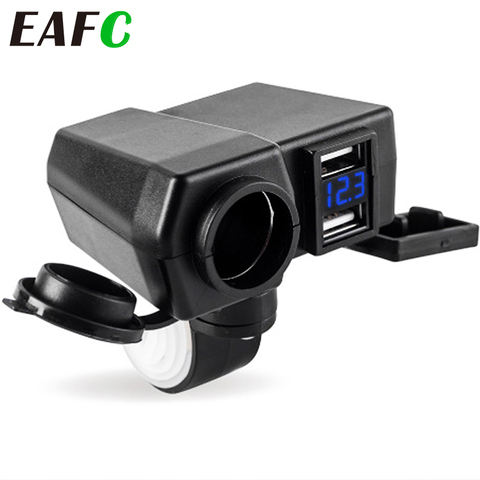 EAFC Motorcycle Accessories Cigarette Lighter Socket Power 5V 4.2A Dual USB Charger 12V-24V for Motorcycle for  Harley Davidson ► Photo 1/6