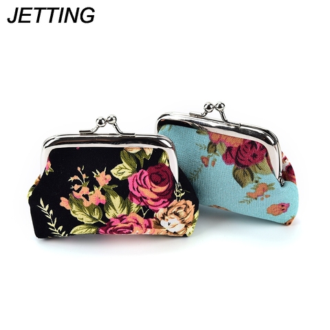 1PCS New Elegant Roses Canvas Mini Coin Purses Zero Wallet ,lady Zero Wallets and coin Bag Child Girl Women Change Purse ► Photo 1/6