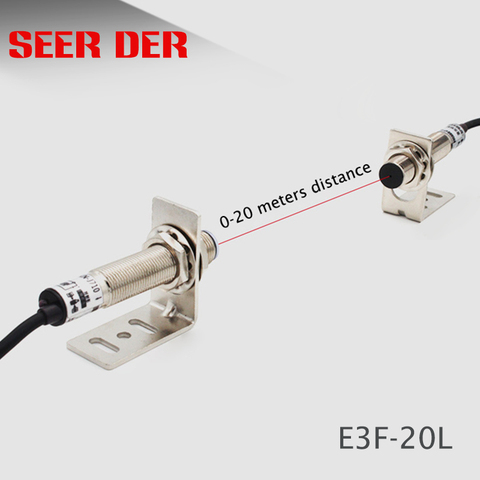 laser beam photoelectric switch E3F-20L/20C1 infrared sensor npn switch 20 meters laser sensor ► Photo 1/6