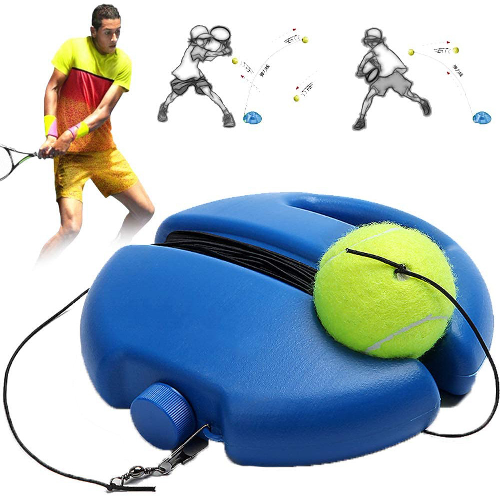 Tennis Training Aids Tool With Elastic Rope Ball Practice Self-Duty Rebound Tennis Trainer Partner Sparring Practice Training ► Photo 1/5