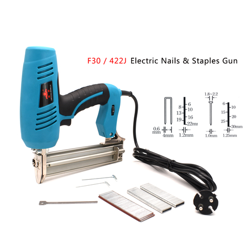 F30/422J Framing Tacker Electric Mails Staple Gun 220V Electric Power Tools U Shaped Straight Nails Gun ► Photo 1/6