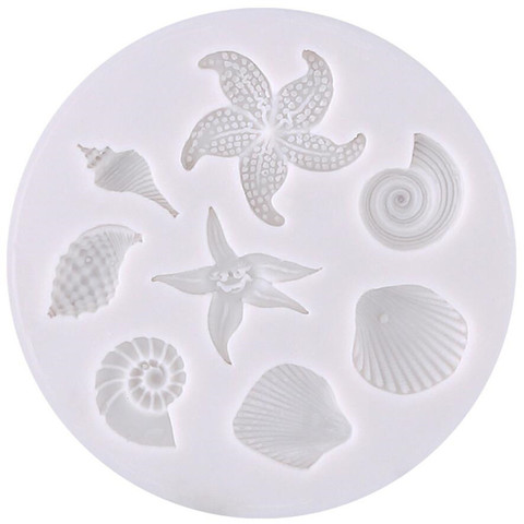 DIY Conch Starfish Shell Silicone Molds Sea Creatures Fondant Cake Candy Molds Cake Decorating Tools Creative DIY Chocolate Mold ► Photo 1/6