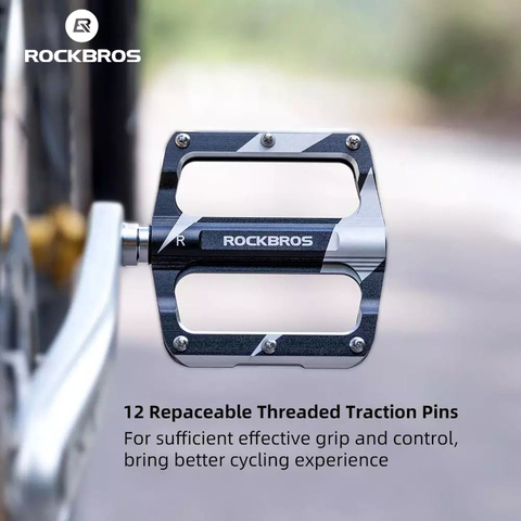 ROCKBROS 4 Bearings Bicycle Pedal Anti-slip Ultralight CNC MTB Pedal Sealed Bearing Pedals	Bike Pedals Pedals Bicycle ► Photo 1/6