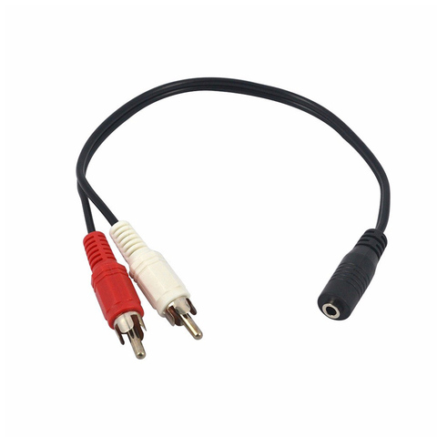 3.5mm Audio Cable Stereo Female To 2RCA Male Aux Audio Cable 2 RCA Y Adapter for DVD TV VCR To Headphone Amplifier Speaker  Jack ► Photo 1/4