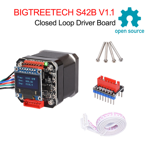 BIGTREETECH S42B V1.1 Closed Loop Driver Control Board 42 Stepper Motor OLED 3D Printer Parts For Ender 3 SKR V1.3/1.4 VS S42A ► Photo 1/6