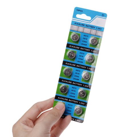 10Pcs AG13 A76 LR44 357A S76E G13 Button Coin Shaped Cell Battery 1.55V Alkaline Button Batteries ► Photo 1/6