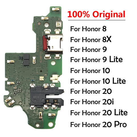 100% Original Dock Connector Micro USB Charger Charging Board Port Flex Cable For Huawei Honor 8 9 10 20 Lite 8X 20 Pro 20i ► Photo 1/6