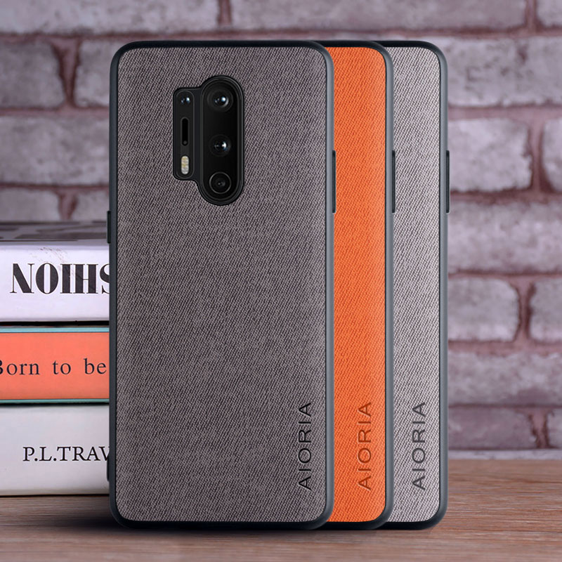 Case for Oneplus Pro 8T coque Luxury textile Leather skin soft