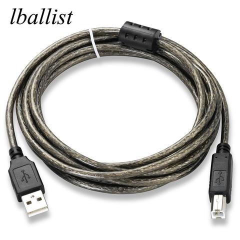 lballist USB 2.0 Printer Cable Type A Male to Type B Male Foil+Braided Shielded 1.5m 3m 5m 10m ► Photo 1/5