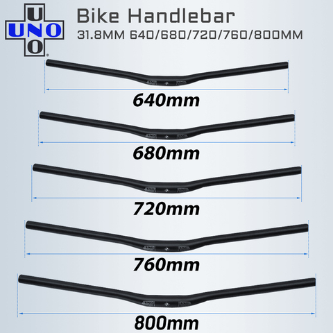 UNO MTB Bike Handlebar Bicycle Handlebar Swallow-shaped Handlebar Flat or Rise Handlebar 31.8*640/680/720/760/800mm Bycicle Part ► Photo 1/6