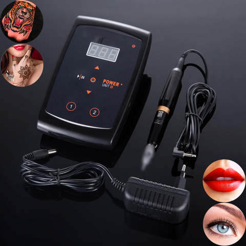 Professional Tattoo Gun Eyebrow Tattoo Machine Pen For Permanent Make Up Eyebrows Microblading Makeup Machine Kit  Swiss Motor ► Photo 1/6