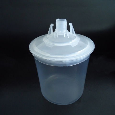 Plastic Paint Mixing Cups Mixing Pot Paint Mixing Calibrated Cup Set Inner Cup with Lid for Spray-Gun Paint Liquid 600ML ► Photo 1/5