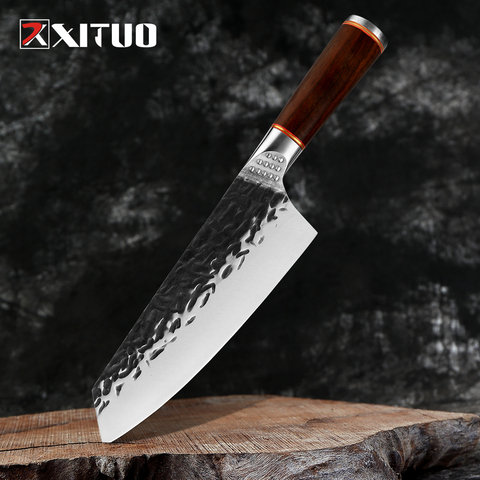 XITUO High Quality German Tungsten Steel Clip Steel Kitchen Chef Knife Hand Forged Kiritsuke Knife Meat Cleaver Cooking Tool ► Photo 1/6