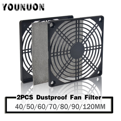 2pcs Dustproof  Fan Filter 40mm 50mm 60mm 80mm 90mm 120mm for PC Computer Case Cooling Fan Guard ABS Computer Ventilator Grill ► Photo 1/4