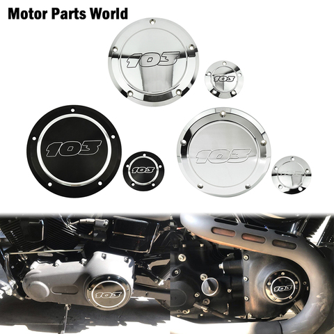 Motorcycle 103 Derby Timing Engine Clutch Side Cover For Harley Dyna Super Glide Custom Softail Fat Boy Touring Street Glide ► Photo 1/6