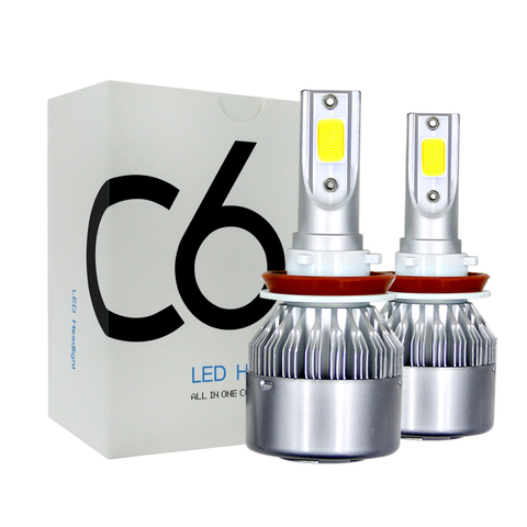 Yubao Fast Delivery 6500K 8000LM H1 H8 H4 H3 H7 H9 H11 9005 9006 H13 Led Bulb 12V 36W C6 Car Headlight Bulb Bright lamp Light ► Photo 1/6