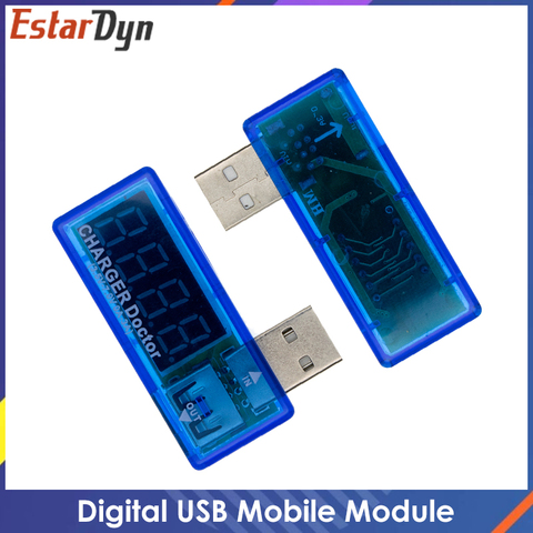 Digital USB Mobile Power charging current voltage Tester Meter Mini USB charger doctor voltmeter ammeter LED display ► Photo 1/6