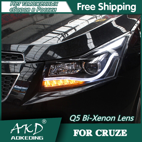 AKD Car Styling Head Lamp for Chevrolet Cruze Headlights 2009-2015 LED Headlight DRL Q5 Bi Xenon Lens High Low Beam Parking ► Photo 1/6