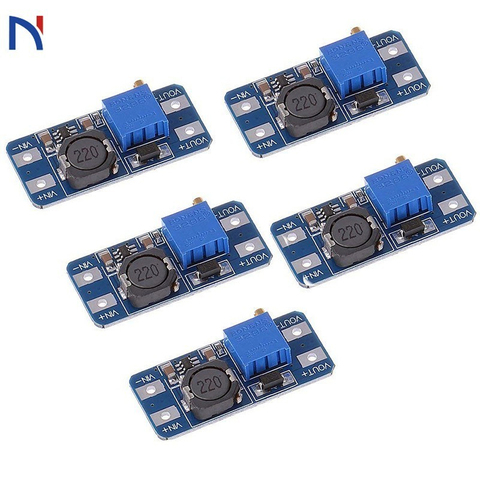 MT3608 DC-DC Adjustable Boost Module 2A DC DC Boost Step up Converter Module 2V-24V to 5V 9V 12V 28V Power Module Booster ► Photo 1/6