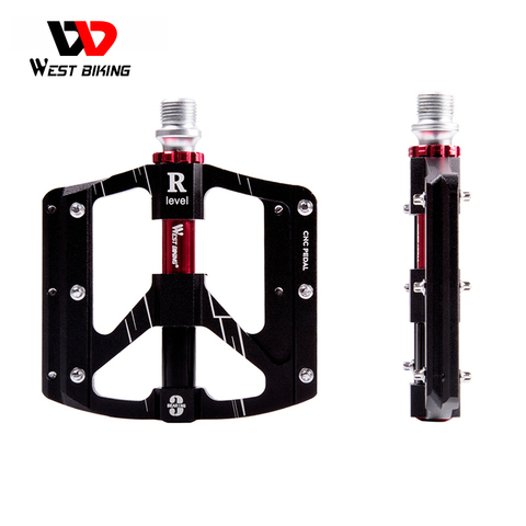 WEST BIKING Bike Pedal MTB Road Bicycle Pedals Purple Aluminum Alloy Platform 3 Sealed Bearing Ultralight Cycling Bike Pedals ► Photo 1/6