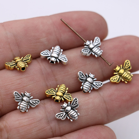 20PCS Gold Color Bee Loose Spacer Beads for Jewelry Making Bracelet DIY Necklace Handmade Craft ► Photo 1/6