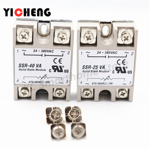 Voltage relay Single-phase solid state relay Transparent shell plastic cover shell Small solid rail radiator seat SSR-40VA 25VA ► Photo 1/5