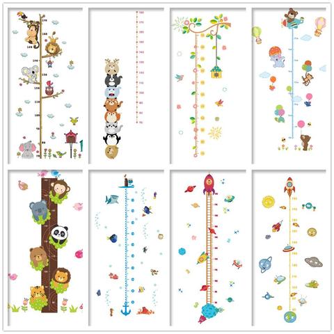 Cartoon Height Measure Wall Sticker for Kids Rooms Child Growth Ruler Stickers Gauge Growth Chart School Decals Nursery Bedroom ► Photo 1/6