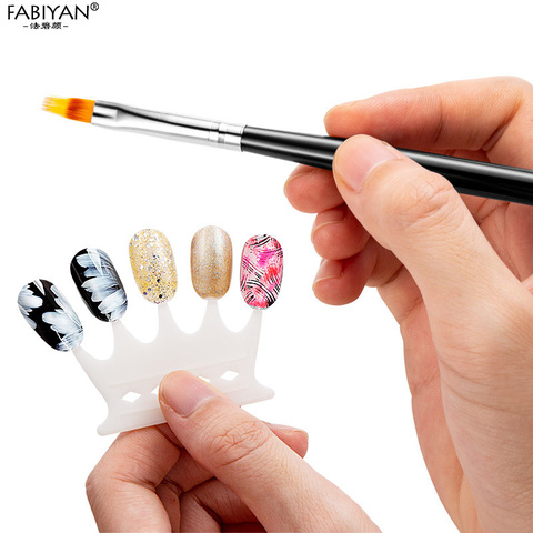 1PC Nail Art Gradient Uneven Brush Pen Nylon Hair UV Gel Polish 3D Tips jagged Gradient Painting Drawing Wood DIY Tools Manicure ► Photo 1/6