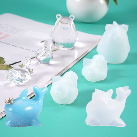 DIY 3D Bird Bear Dolphin Silicone UV Jewelry Mold Resin Molds Jewelry Accessories ► Photo 1/6