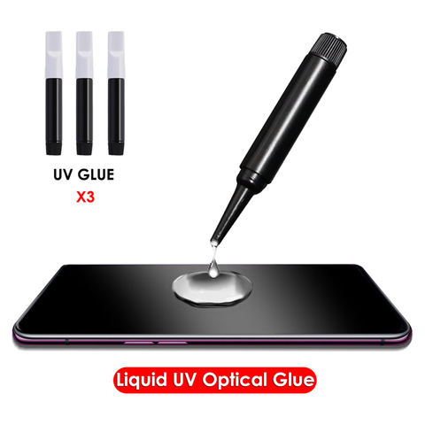 Lamorniea 3PCS UV Tempered Glass Glue For iphone samsung huawei All mobile phone screen protect Glue Edge Full Cover Glass Glue ► Photo 1/6