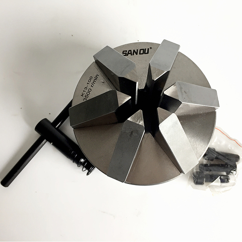 6 Jaw Lathe Chuck 100mm 4'' inch with Hardened Steel SAN OU brand ► Photo 1/6