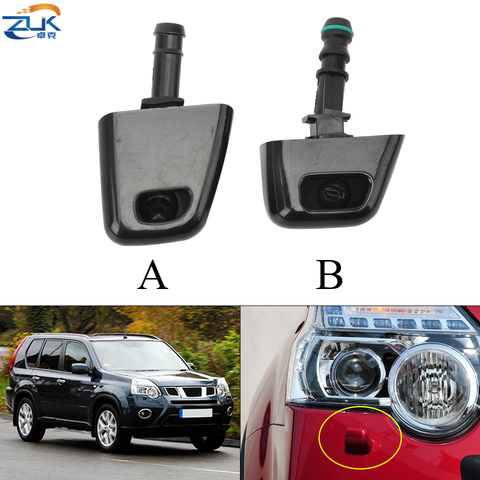 ZUK For Nissan X-Trail Xtrail T31 2008 2009 2010 2011 2012 2013 2014 Car Headlight Auto Headlamp Washer Spray Nozzle Jet Sprayer ► Photo 1/6