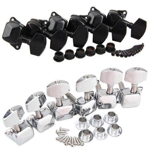 Guitar Tuning Keys Pegs Classic Guitar String Tuning Pegs Machine Heads Tuners Keys Parts 3 Left 3 Right for Chrome Guitar ► Photo 1/6