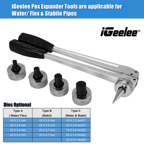 iGeelee Rehau Tube Fitting Tool For Pipe Expander PE-1632F(S) Range From  16mm; 20mm, 25mm; 32mm ► Photo 1/3