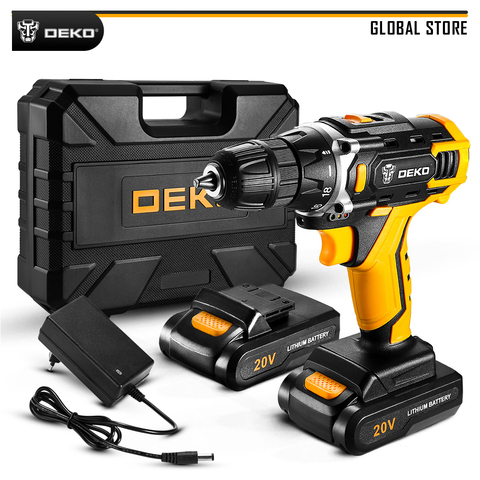 DEKO 12V/16V/20V Electric Screwdriver with Lithium Battery Cordless Drill 18+1 Settings Power Tools for Woodworking Torque ► Photo 1/6