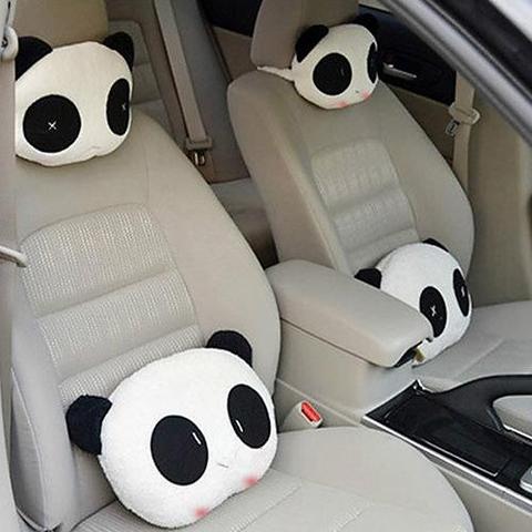 Lovely Creative Panda Auto Car Neck Rest Support Cushion Adjustable bone Headrest Pillows Mat Pad Interior Accessories ► Photo 1/6