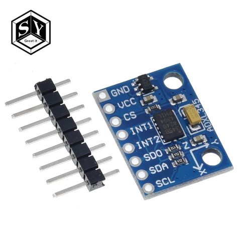 GREAT IT Hot sale  GY-291 ADXL345 Digital triaxial acceleration of gravity inclination Module IIC / SPI transmission For Arduino ► Photo 1/6