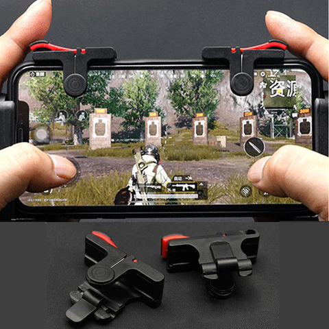 2Pcs PUBG Moible Phone Controller Gamepad Free Fire L1 R1 Trigger Game Pad Grip Joystick for iPhone Android Accessories With Box ► Photo 1/4