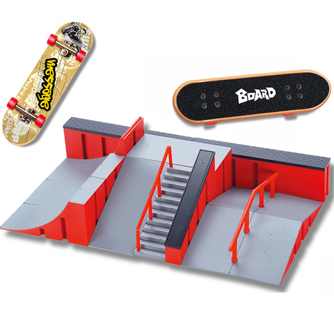 Mini Finger Skating Board Venue Combination Toys Tech Practice Deck Skateboard Ramp Track Educational Toy For Boy Gift ► Photo 1/6