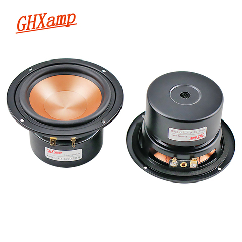 Golden Ceramic Cone Speaker 4 Inch Midrange Woofer Mid Bass 4Ohm 40W Hifi Loudspeaker For 2 way 3 way Home Bookshelf 25Core ► Photo 1/6