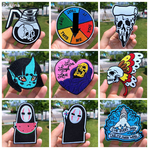 Prajna Cartoon Anime Patches Skull Butterfly Embroidery Patches For  Clothing DIY Iron On Patches On Clothes Kids Black Cat Patch - Price  history & Review, AliExpress Seller - Pro Patch Store