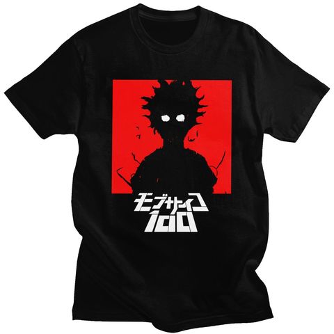 Fashion Mens Mob Psycho 100 T Shirt Men Short Sleeve O-neck Cotton T-shirt Designer One Anime Manga Shigeo Kageyama Tee Clothing ► Photo 1/6