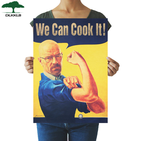 DLKKLB Breaking Bad Vintage Poster We Can Cook It Fun Kraft Paper Home Decor Painting 51.5x36cm Bedroom Kitchen Wall Sticker ► Photo 1/6