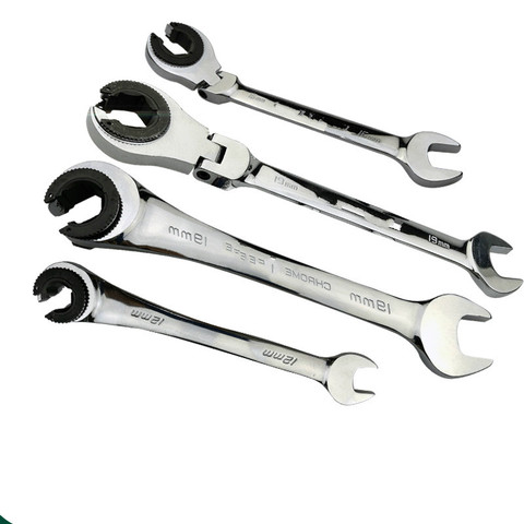 1piece 72 Teeth Chrome Vanadium Steel Tubing Ratchet Wrench Spanner with Flexible Head Ratchet Combination Wrench Set Tool ► Photo 1/4