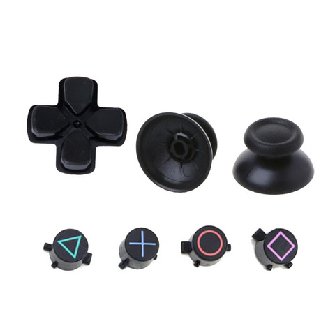 Analog Joystick thumbStick Grip Caps ABXY X D-pad Buttons Set Repair Parts for Sony Playstation Dualshock 4 DS4 PS4 Controller ► Photo 1/1