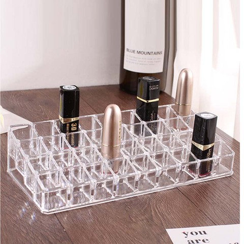 Acrylic Clear Makeup Organizer Box Storage Nail Polish Lipsticks Holder Make Up Organizer Cosmetic Case Compartment Jewelry Box ► Photo 1/6