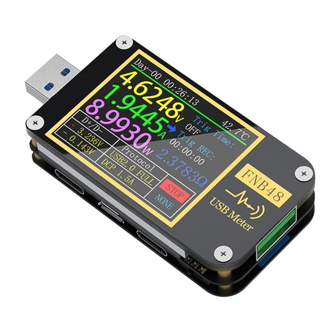 FNB48 PD trigger Voltmeter ammeter Current and Voltmeter USB tester QC4 + PD3.0 2.0 PPS fast charging protocol capacity test ► Photo 1/6