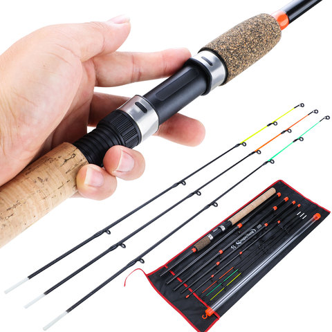 Sougayilang New Feeder Fishing Rod Lengthened Handle 6 Sections Fishing Rod L M H Power Carbon Fiber Travel Rod Fishing Tackle ► Photo 1/6