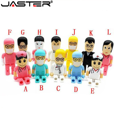 JASTER Mini Doctors nurse USB Flash Drive dentist Pen drive Gift cartoon pendrive 4GB/8GB/16GB/32GB/64GB u disk Wholesale ► Photo 1/6