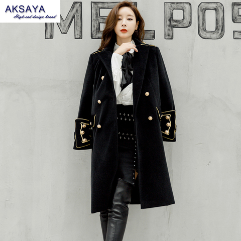 2022 New Design Double Breasted Woolen Long Coat Autumn Winter Render Trench Coat FashionClassic Warm Jacket Military StreetWear ► Photo 1/6